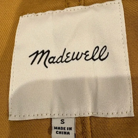 Madewell Southlake Military belted jacket with snaps. Sz S/M - Picture 4 of 6